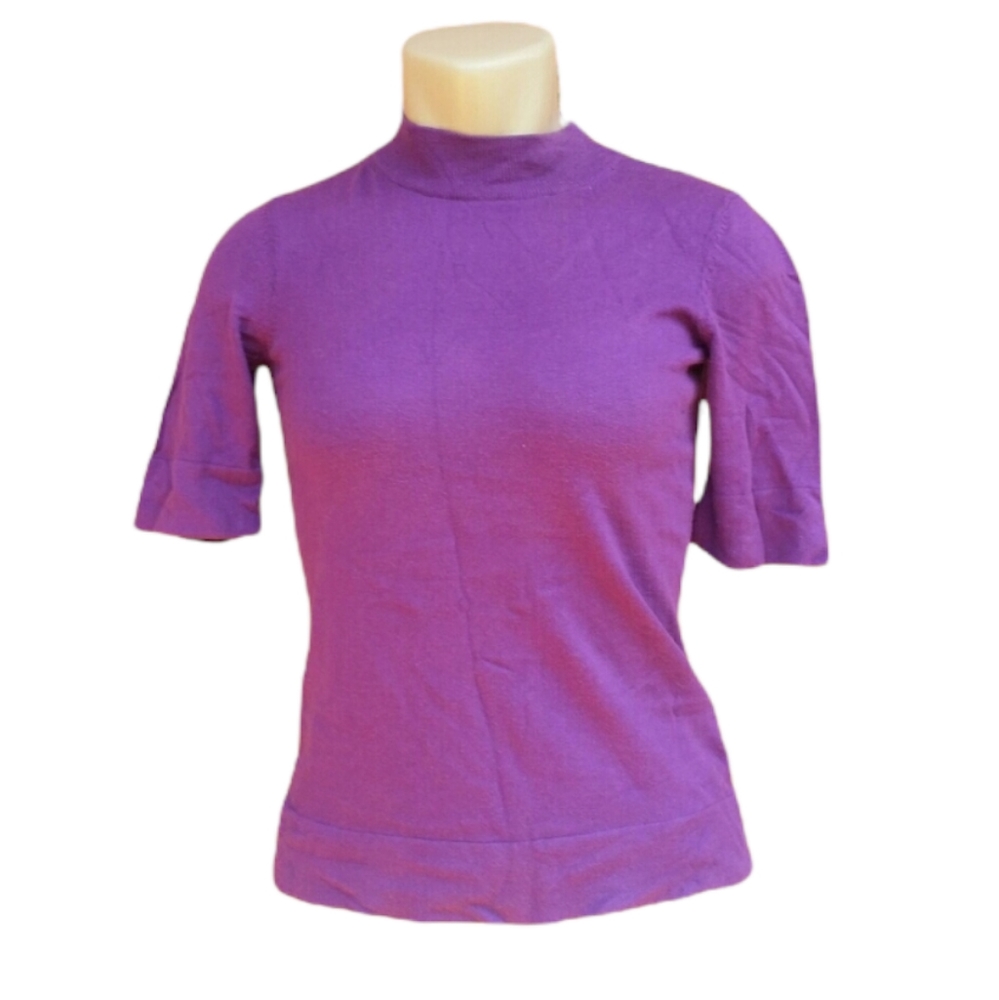 Small Purple Knit Cotton Nylon Silk Blend